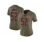 Women Nike Chicago Bears #52 Christian Jones Limited Olive 2017 Salute to Service NFL Jersey