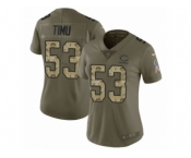 Women Nike Chicago Bears #53 John Timu Limited Olive Camo Salute to Service NFL Jersey