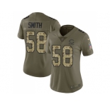 Women Nike Chicago Bears #58 Roquan Smith Olive Camo Stitched NFL Limited 2017 Salute to Service Jersey
