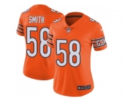 Women Nike Chicago Bears #58 Roquan Smith Orange Stitched NFL Limited Rush Jersey