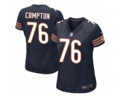 Women Nike Chicago Bears #76 Tom Compton Game Navy Blue Team Color NFL Jersey