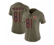 Women Nike Chicago Bears #81 Cameron Meredith Limited Olive 2017 Salute to Service NFL Jerse