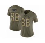 Women Nike Chicago Bears #88 Dion Sims Limited Olive Camo Salute to Service NFL Jersey
