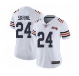 Women's Chicago Bears #24 Buster Skrine White 100th Season Limited Football Jersey