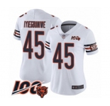 Women's Chicago Bears #45 Joel Iyiegbuniwe White Vapor Untouchable Limited Player 100th Season Football Jersey
