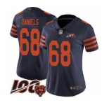 Women's Chicago Bears #68 James Daniels Limited Navy Blue Rush Vapor Untouchable 100th Season Football Jersey