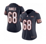 Women's Chicago Bears #68 James Daniels Navy Blue Team Color 100th Season Limited Football Jersey