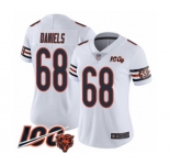 Women's Chicago Bears #68 James Daniels White Vapor Untouchable Limited Player 100th Season Football Jersey