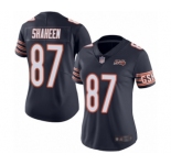 Women's Chicago Bears #87 Adam Shaheen Navy Blue Team Color 100th Season Limited Football Jersey