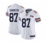 Women's Chicago Bears #87 Adam Shaheen White 100th Season Limited Football Jersey