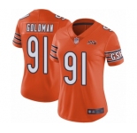 Women's Chicago Bears #91 Eddie Goldman Orange Alternate 100th Season Limited Football Jersey