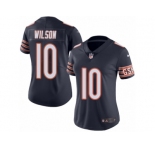 Women's Nike Chicago Bears #10 Marquess Wilson Limited Navy Blue Rush NFL Jersey