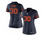Women's Nike Chicago Bears #30 B.W. Webb Limited Navy Blue 1940s Throwback Alternate NFL Jersey