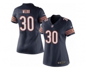 Women's Nike Chicago Bears #30 B.W. Webb Limited Navy Blue Team Color NFL Jersey