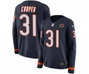 Women's Nike Chicago Bears #31 Marcus Cooper Limited Navy Blue Therma Long Sleeve NFL Jersey
