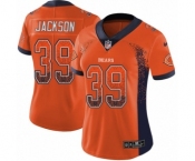 Women's Nike Chicago Bears #39 Eddie Jackson Limited Orange Rush Drift Fashion NFL Jersey