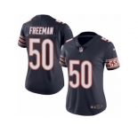 Women's Nike Chicago Bears #50 Jerrell Freeman Limited Navy Blue Rush NFL Jersey