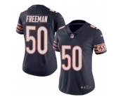 Women's Nike Chicago Bears #50 Jerrell Freeman Limited Navy Blue Rush NFL Jersey