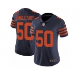 Women's Nike Chicago Bears #50 Mike Singletary Vapor Untouchable Limited Navy Blue 1940s Throwback Alternate NFL Jersey