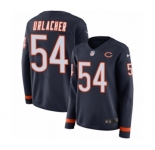 Women's Nike Chicago Bears #54 Brian Urlacher Limited Navy Blue Therma Long Sleeve NFL Jersey
