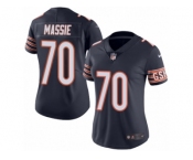 Women's Nike Chicago Bears #70 Bobby Massie Limited Navy Blue Rush NFL Jersey