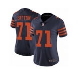 Women's Nike Chicago Bears #71 Josh Sitton Vapor Untouchable Limited Navy Blue 1940s Throwback Alternate NFL Jersey