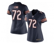 Women's Nike Chicago Bears #72 Charles Leno Limited Navy Blue Team Color NFL Jersey