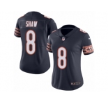 Women's Nike Chicago Bears #8 Connor Shaw Limited Navy Blue Rush NFL Jersey