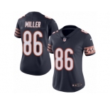 Women's Nike Chicago Bears #86 Zach Miller Limited Navy Blue Rush NFL Jersey
