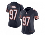 Women's Nike Chicago Bears #97 Willie Young Limited Navy Blue Rush NFL Jersey