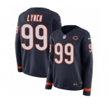 Women's Nike Chicago Bears #99 Aaron Lynch Limited Navy Blue Therma Long Sleeve NFL Jersey