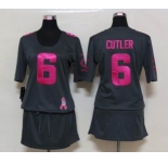 nike women nfl jerseys chicago bears #6 cutler dk.grey[breast cancer awareness]