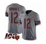 Youth Chicago Bears #12 Allen Robinson Limited Silver Inverted Legend 100th Season Football Jersey