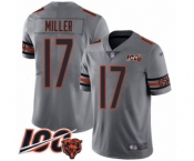 Youth Chicago Bears #17 Anthony Miller Limited Silver Inverted Legend 100th Season Football Jersey