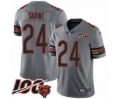 Youth Chicago Bears #24 Buster Skrine Limited Silver Inverted Legend 100th Season Football Jersey