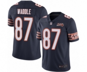 Youth Chicago Bears #87 Tom Waddle Navy Blue Team Color 100th Season Limited Football Jersey