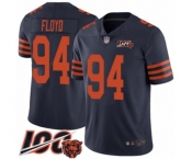 Youth Chicago Bears #94 Leonard Floyd Limited Navy Blue Rush Vapor Untouchable 100th Season Football Jersey