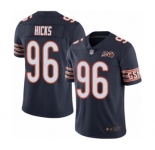 Youth Chicago Bears #96 Akiem Hicks Navy Blue Team Color 100th Season Limited Football Jersey