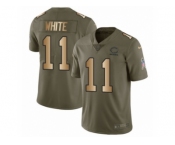 Youth Nike Chicago Bears #11 Kevin White Limited Olive Gold Salute to Service NFL Jersey