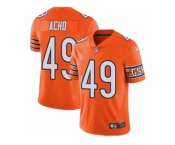 Youth Nike Chicago Bears #49 Sam Acho Vapor Untouchable Limited Orange Rush NFL Jersey