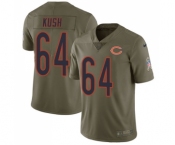Youth Nike Chicago Bears #64 Eric Kush Limited Olive 2017 Salute to Service NFL Jersey