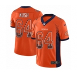 Youth Nike Chicago Bears #64 Eric Kush Limited Orange Rush Drift Fashion NFL Jersey