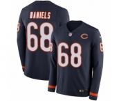 Youth Nike Chicago Bears #68 James Daniels Limited Navy Blue Therma Long Sleeve NFL Jersey