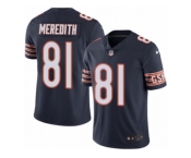 Youth Nike Chicago Bears #81 Cameron Meredith Limited Navy Blue Rush NFL Jersey