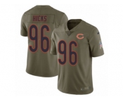 Youth Nike Chicago Bears #96 Akiem Hicks Limited Olive 2017 Salute to Service NFL Jersey