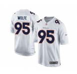 nike nfl jerseys denver broncos #95 wolfe white[new game]
