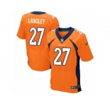 Men's Nike Denver Broncos #27 Brendan Langley Elite Orange Team Color NFL Jersey