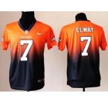 nike nfl jerseys denver broncos #7 john elway orange-blue[Elite drift fashion][second version]