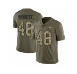 Men Nike Denver Broncos #48 Shaquil Barrett Limited Olive Camo 2017 Salute to Service NFL Jersey