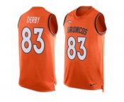 Men Nike Denver Broncos #83 A.J. Derby Limited Orange Player Name & Number Tank Top NFL Jersey
